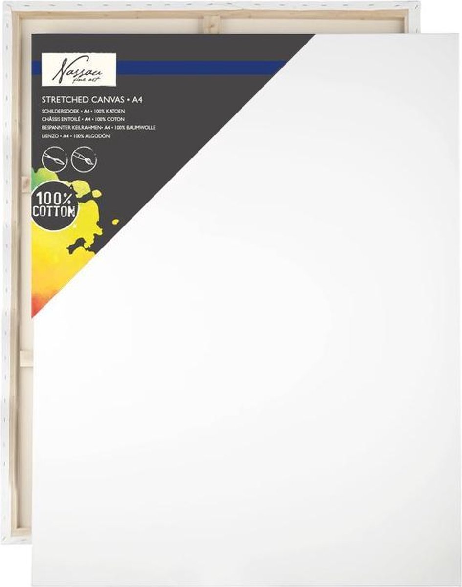 Nassau Fine Art - Schildersdoeken - 12 stuks - A4 formaat | schilderen voor volwassenen